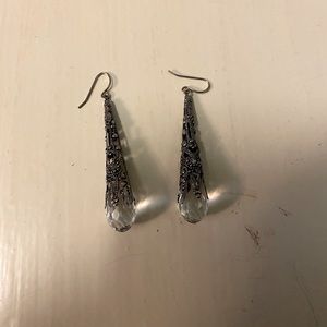 crystal hanging earrings